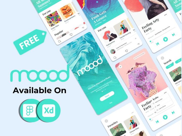 Moood Music Player App UI Kit
