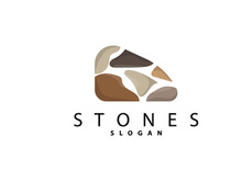 Stone Logo, Premium Elegant Design, Stone Balance Vector