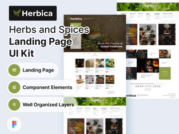 Herbica | Herbs and Spices Store Landing Page UI Kit preview picture