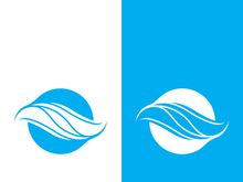 Wave beach vector illustration design logo