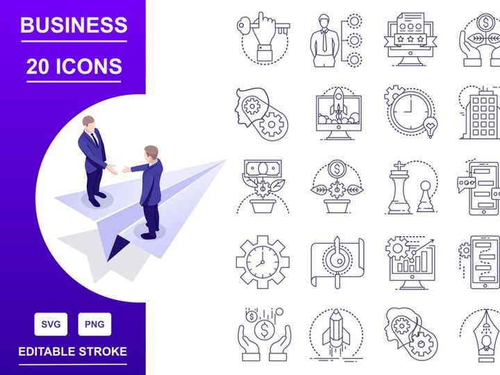 Bleu : Business And Finance IconSet