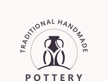 Pottery logo design handmade, creative traditional mug craft concept inspiration nature workshop