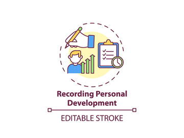 Recording personal development concept icon preview picture