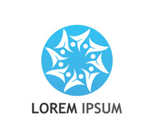 People social community logo design with creative idea