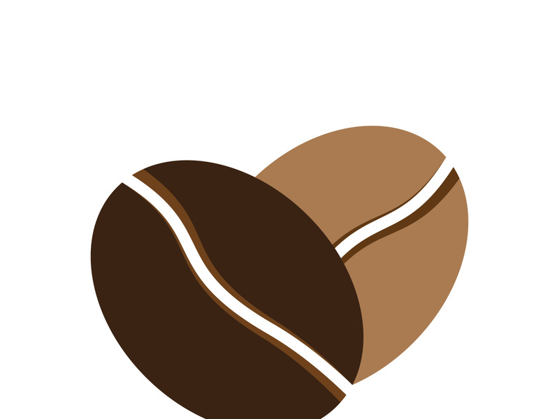 Coffee bean icon vector illustration template