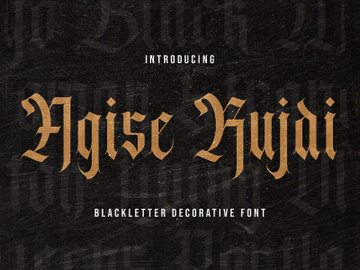 Agise Rujdi - Blackletter Decorative Font preview picture
