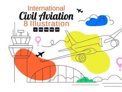 8 Ilustrasi Hari Penerbangan Sipil Internasional