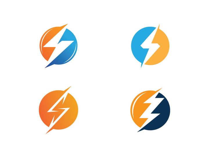 Lightning , Flash logo Template vector icon