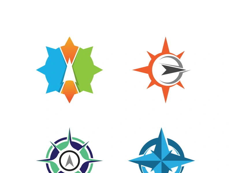 Compass logo template vector icon illustration design