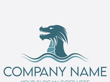 Dragon logo art illustration