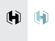Letter h monogram logo design template