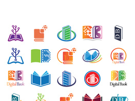 Digital book logo technology vector icon design preview picture