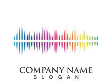 Sound waves vector illustration design template