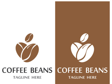 Coffee bean logo for cafe, business, label. preview picture