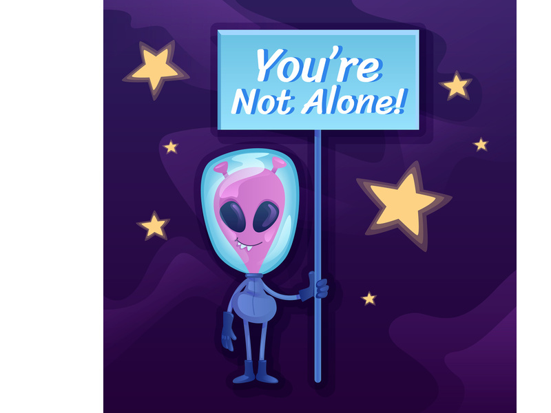 You are not alone social media post mockup