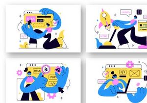 6 Web Development Illustration
