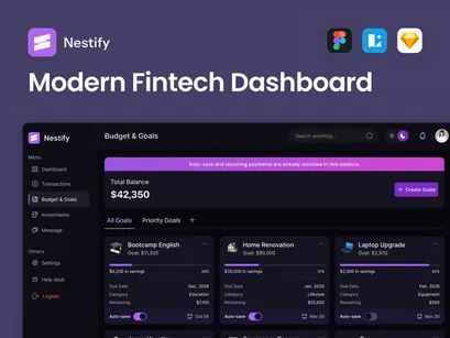Nestify - Fintech Dashboard UI Kit