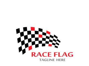 Creative and modern racing flag logo design. preview picture