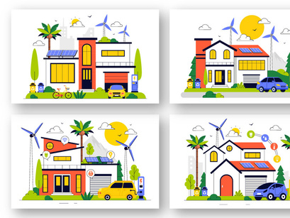 10 Eco Friendly Smart Home Illustration