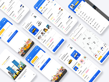 Taxi Booking Or Car Rental Mobile App UI Kit preview picture