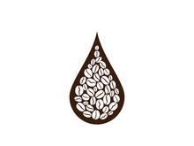 Coffee bean icon illustration