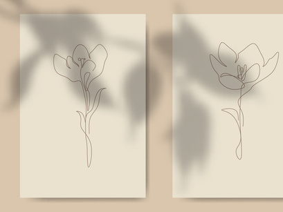 Crocus Flower Line art