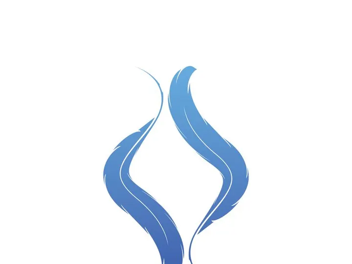Feather quill design icon and logo illustration classic stationery
