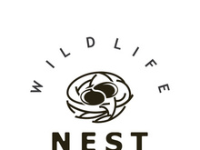 Bird nest logo natural root and leaf habitat bird house isolated template vector