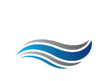 Water wave vector illustration logo template design