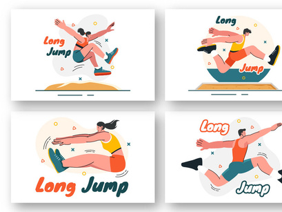 9 Long Jump Sport Illustration