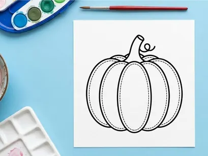 Cute pumpkin illustration for autumn decor. Perfect for seasonal marketing and festive designs.