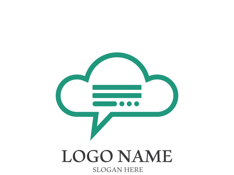 Speech bubble icon logo template vector illustration