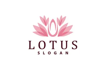 Lotus logo vector flower garden design simple elegant minimalist illustration template