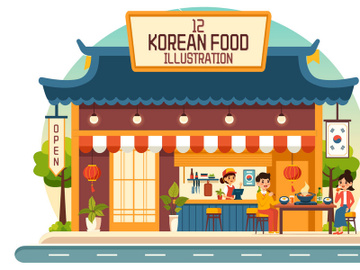 12 Korean Food Illustration preview picture