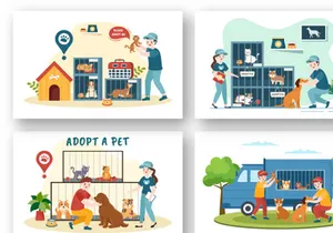 15 Pet Adopt Illustration