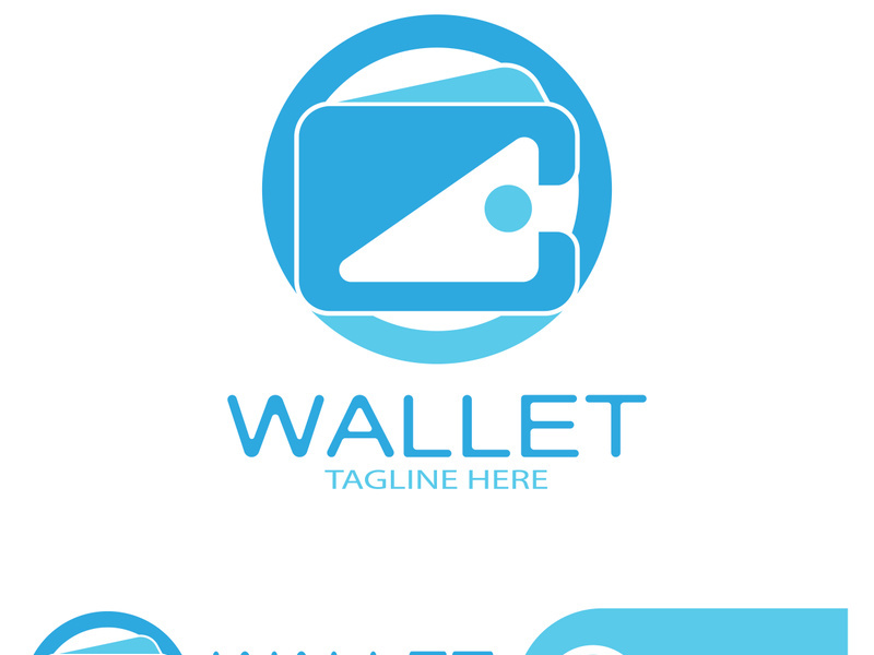 e wallet logo design illustration icon with a simple modern concept, for electronic wallets, digital money storage applications, digital savings, digital money transactions,vector