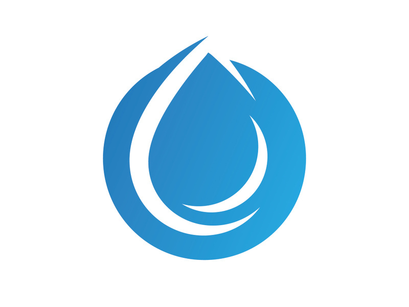 Vector logo illustration water gradient color