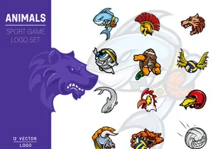 Aggressive animal logo sport for gaming