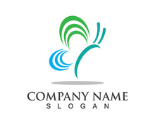 Butterfly logo template symbol vector icon design