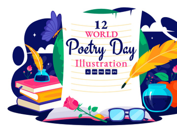 12 World Poetry Day Illustration preview picture