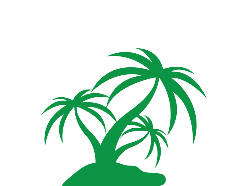 Palm tree summer logo template vector illustration