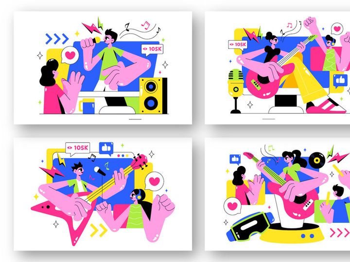10 Virtual Concert Illustration