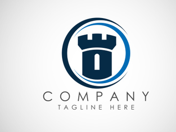 Castle tower logo design vector illustration. Castle icon sign symbol preview picture