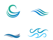 Water wave icon vector
