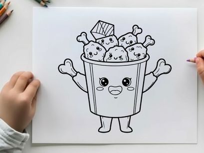 Cute popcorn bucket mascot happy vector illustration