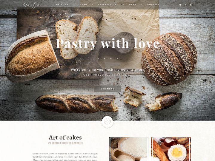 The Bakery Website - Free PSD