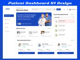 Patient Dashboard UI Design Appointment Booking & Tracking preview picture