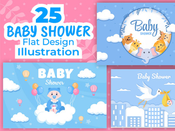 25 Baby Shower Little Boy or Girl Illustration preview picture