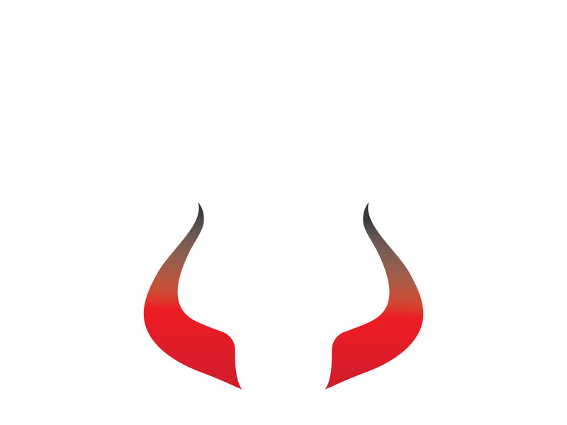Devil horn Vector icon design illustration Template