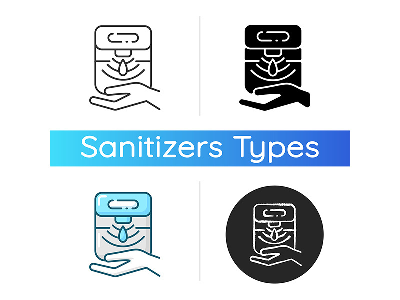 Automatic hand sanitizer dispenser icon